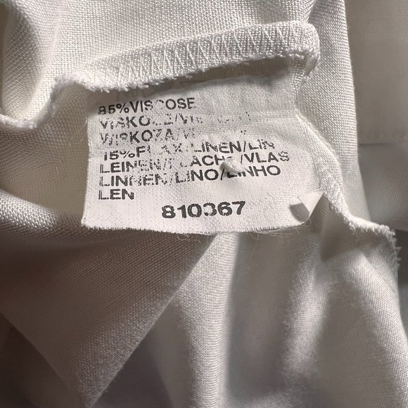 πViscose - Linen Button Down Blouse with 3/4 Sleeves - Picture 12 of 14